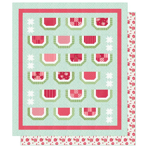 SALE Summertime Quilt Kit KIT55320 - Moda Fabrics - Pattern Fabric - Watermelon Fruit Summer - Quilting Cotton Fabric