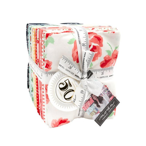 SALE Summertime Fat Quarter Bundle 40 pieces - 55320AB - Moda Fabrics - Pre cut Precut - Summer Fruit Floral - Quilting Cotton Fabric