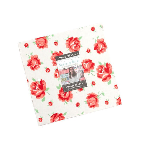 Summertime Layer Cake 10" Stacker Bundle - Moda Fabrics - 42 piece Precut Pre cut - Quilting Cotton Fabric