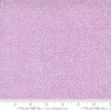 Dotty Thatched Dots Freesia quilting cotton fabrics by Robin Pickens for Moda Fabrics. Features lines and dots on a purple background. Cute Little Fabric Shop