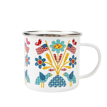 DEAL Lori Holt Americana Enamel Tin Mug ST-40883 - Riley Blake Designs - Patriotic USA  - Holds 20 ounces - Hand Wash