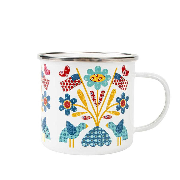 SALE Lori Holt Americana Enamel Tin Mug ST-40883 - Riley Blake Designs - Patriotic USA  - Holds 20 ounces - Hand Wash