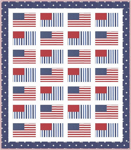 American Made Quilt Pattern PGP-200 by Quilting Life Designs - Moda Fabrics - INSTRUCTIONS Only - Layer Cake 10" Stacker