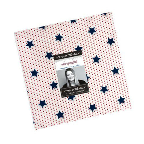 Star Spangled Layer Cake 10" Stacker Bundle - Moda Fabrics - 42 piece Precut Pre cut - Patriotic USA - Quilting Cotton Fabric