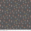 Image of the Sunsetridge Mosaic Granite quilting cotton fabric by Minki Kim for Riley Blake Designs. Features pixels on a brown background. Cute Little Fabric Shop