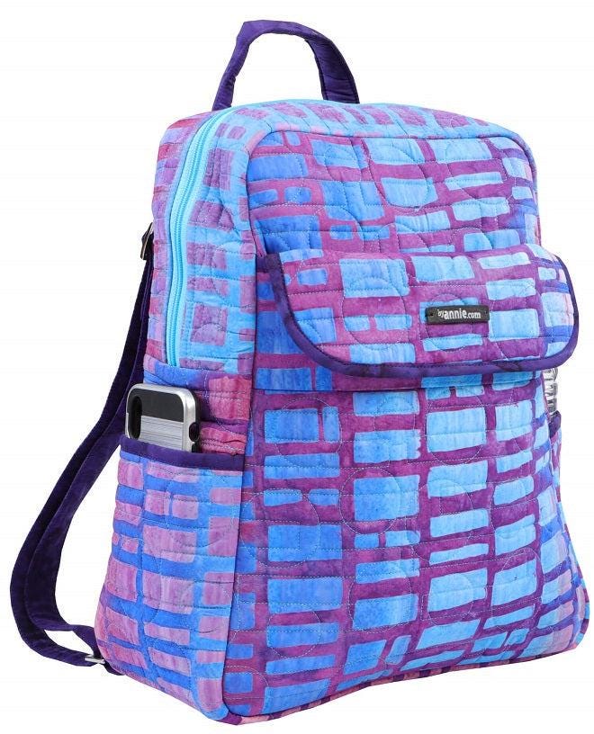 Image of the Got your Back Backpack by QT Fabrics. Features a large backpack that can be made in many different colors. 
Cute Little Fabric Shop