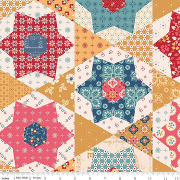 SALE LARGE CANVAS Americana Home Decor Stars HD16101 Multi - Riley Blake - Lori Holt - Extra Wide - Lightweight Cotton Canvas