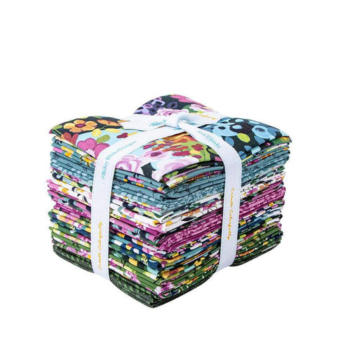 SALE Morning Meadow Fat Quarter Bundle 21 pieces - Riley Blake Designs - Pre cut Precut - Floral Flowers - Quilting Cotton Fabric
