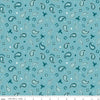 FLANNEL Lil Buckaroos Paisley F16021 Aqua - Riley Blake Designs - Bandana Star Paisley Horseshoe - FLANNEL Cotton Fabric