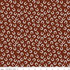 SALE 11" End of Bolt - FLANNEL Lil Buckaroos Horseshoes F16022 Brown - Riley Blake - Bandana Star Paisley Horseshoe - FLANNEL Cotton Fabric