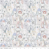 FLANNEL Inky Dog Club F16024 Gray - Riley Blake Designs - Dogs Puppies Sketched Pet - FLANNEL Cotton Fabric