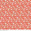 Image of the Sunsetridge Flowers Rouge quilting cotton fabric by Minki Kim for Riley Blake Designs. Features flowers on an orange background. Cute Little Fabric Shop
