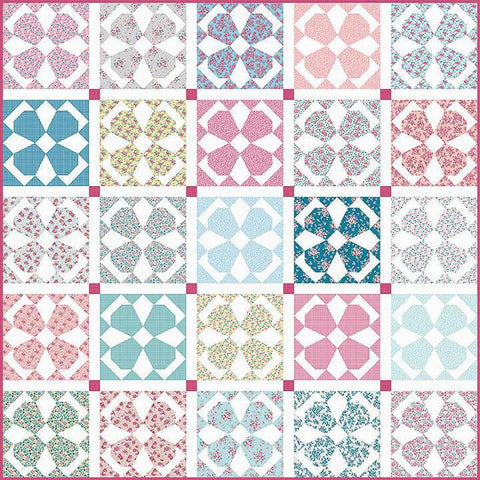 SALE Blue Bells Quilt PATTERN P124 by Gerri Robinson - Riley Blake - INSTRUCTIONS Only - Two Designs Two Sizes