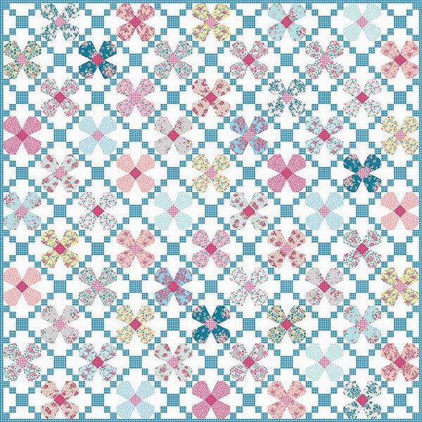 SALE Blue Bells Quilt PATTERN P124 by Gerri Robinson - Riley Blake - INSTRUCTIONS Only - Two Designs Two Sizes