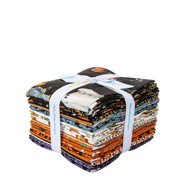 SALE Trick or Treat Fat Quarter Bundle 21 pieces - Riley Blake Designs - Pre cut Precut - Halloween Spooky Season - Quilting Cotton Fabric