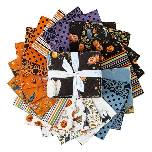SALE Trick or Treat Fat Quarter Bundle 21 pieces - Riley Blake Designs - Pre cut Precut - Halloween Spooky Season - Quilting Cotton Fabric
