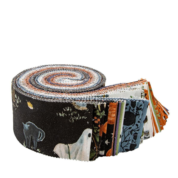 Trick or Treat 2.5 Inch Rolie Polie Jelly Roll 40 pieces - Riley Blake Designs - Precut Pre cut Bundle - Halloween - Cotton Fabric