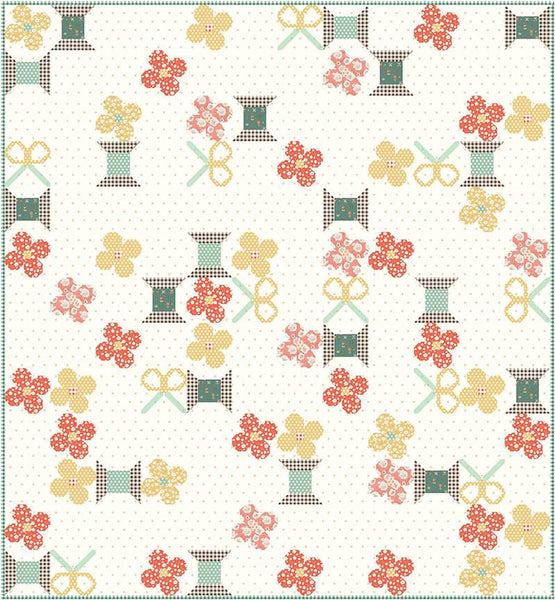 SALE Snips and Blossoms Quilt PATTERN P226 by Lamb Farm Designs - Riley Blake Designs - INSTRUCTIONS Only - Confident Beginner