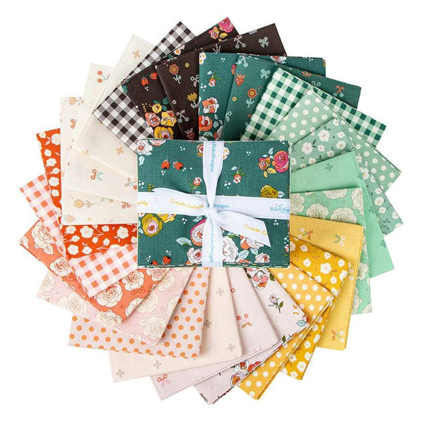 SALE Sunsetridge Fat Quarter Bundle 24 pieces - Riley Blake Designs - Pre cut Precut - Floral Flowers - Quilting Cotton Fabric