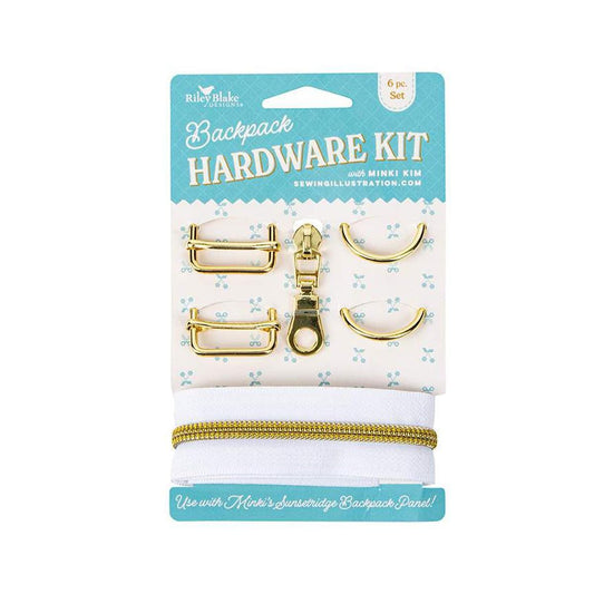 Sunsetridge Backpack Hardware Kit - Riley Blake Designs - Includes Zipper Rings Buckles