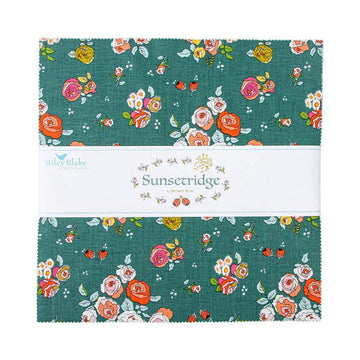 SALE Sunsetridge Layer Cake 10" Stacker Bundle - Riley Blake Designs - Floral - 42-Piece Precut  - Quilting Cotton Fabric