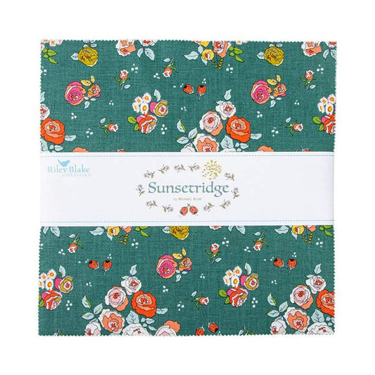 SALE Sunsetridge Layer Cake 10" Stacker Bundle - Riley Blake Designs - Floral - 42-Piece Precut  - Quilting Cotton Fabric