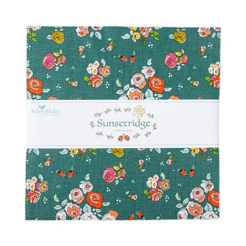 SALE Sunsetridge Layer Cake 10" Stacker Bundle - Riley Blake Designs - Floral - 42 piece Precut Pre cut - Quilting Cotton Fabric