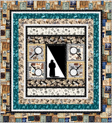 Who Done It? True Detective Digital QUILT TOP by Morris Creative Group - Crime Scene - QT Fabrics - Digital Quilt Top - Quilting Cotton