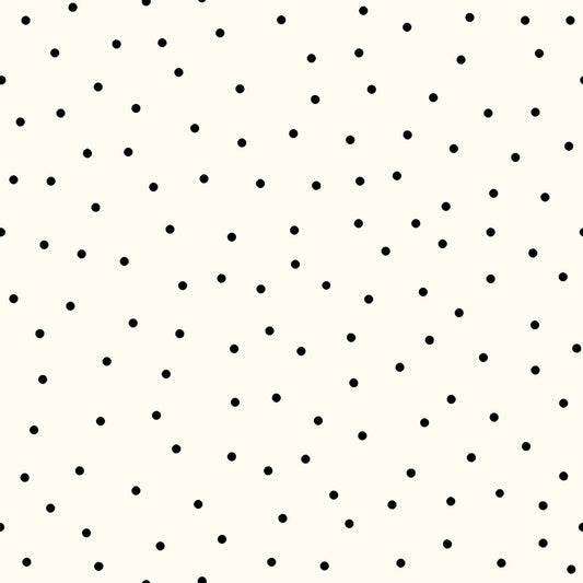 Image of the Steampunk Halloween 3 Dot Cream quilting cotton fabric. Features halloween dots on a cream background. Cute Little Fabric Shop