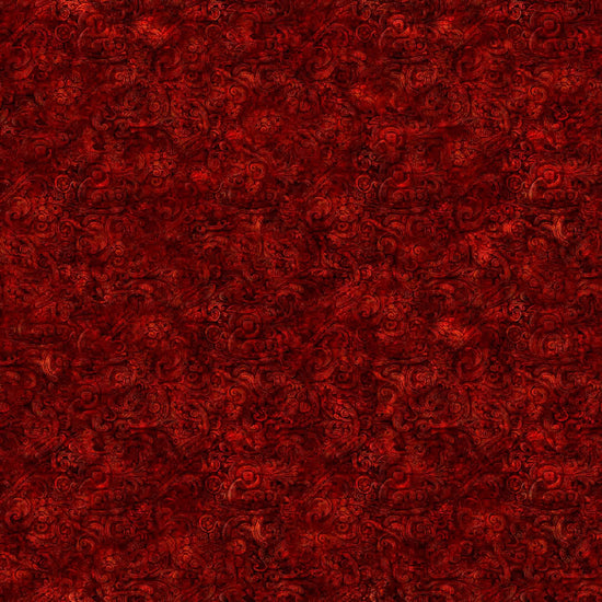 Image of the Festivus Festivus Blender Garnet quilting cotton fabric by Dan Morris for Riley Blake Designs. Features an abstract swirl on a red background. Cute Little Fabric Shop