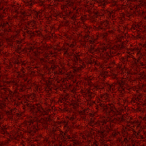 Image of the Festivus Festivus Blender Garnet quilting cotton fabric by Dan Morris for Riley Blake Designs. Features an abstract swirl on a red background. Cute Little Fabric Shop