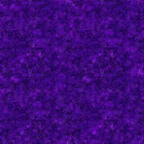 Image of the Festivus Festivus Blender Grape quilting cotton fabric by Dan Morris for Riley Blake Designs. Features an abstract swirl on a purple background. Cute Little Fabric Shop