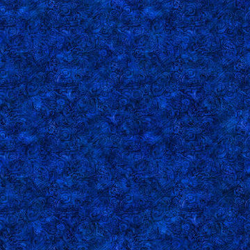 Image of the Festivus Festivus Blender Royal quilting cotton fabric by Dan Morris for Riley Blake Designs. Features an abstract swirl on a blue background. Cute Little Fabric Shop