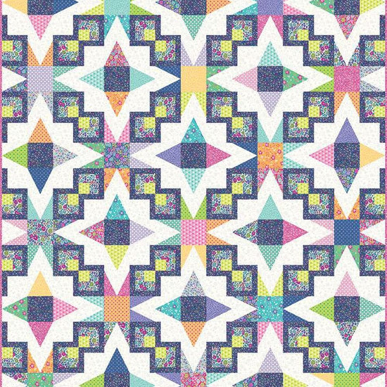 Image of the Prismatic Compass quilt pattern by Blooming Boldly Designs for Riley Blake Designs. Features geometric shapes on a quilt.
Cute Little Fabric Shop