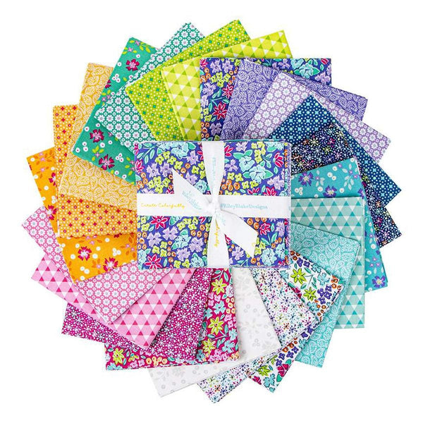 Vibrance Fat Quarter Bundle 22 pieces - Riley Blake Designs - Pre cut Precut - Floral Bright Colorful - Quilting Cotton Fabric
