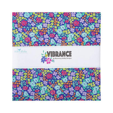 Image of the Vibrance 10 inch stacker by Leslie Ryan for Riley Blake Designs. Features bright colored fabrics. Cute Little Fabric Shop