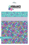 Image of the Vibrance storyboard by Leslie Ryan for Riley Blake Designs. Features bright colored fabrics. Cute Little Fabric Shop