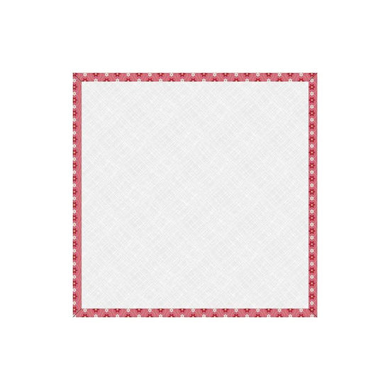 Image of the Lori Holt 14" Design Board Americana Tea Rose for Riley Blake Designs. Features a coral border on a design board. 
Cute Little Fabric Shop