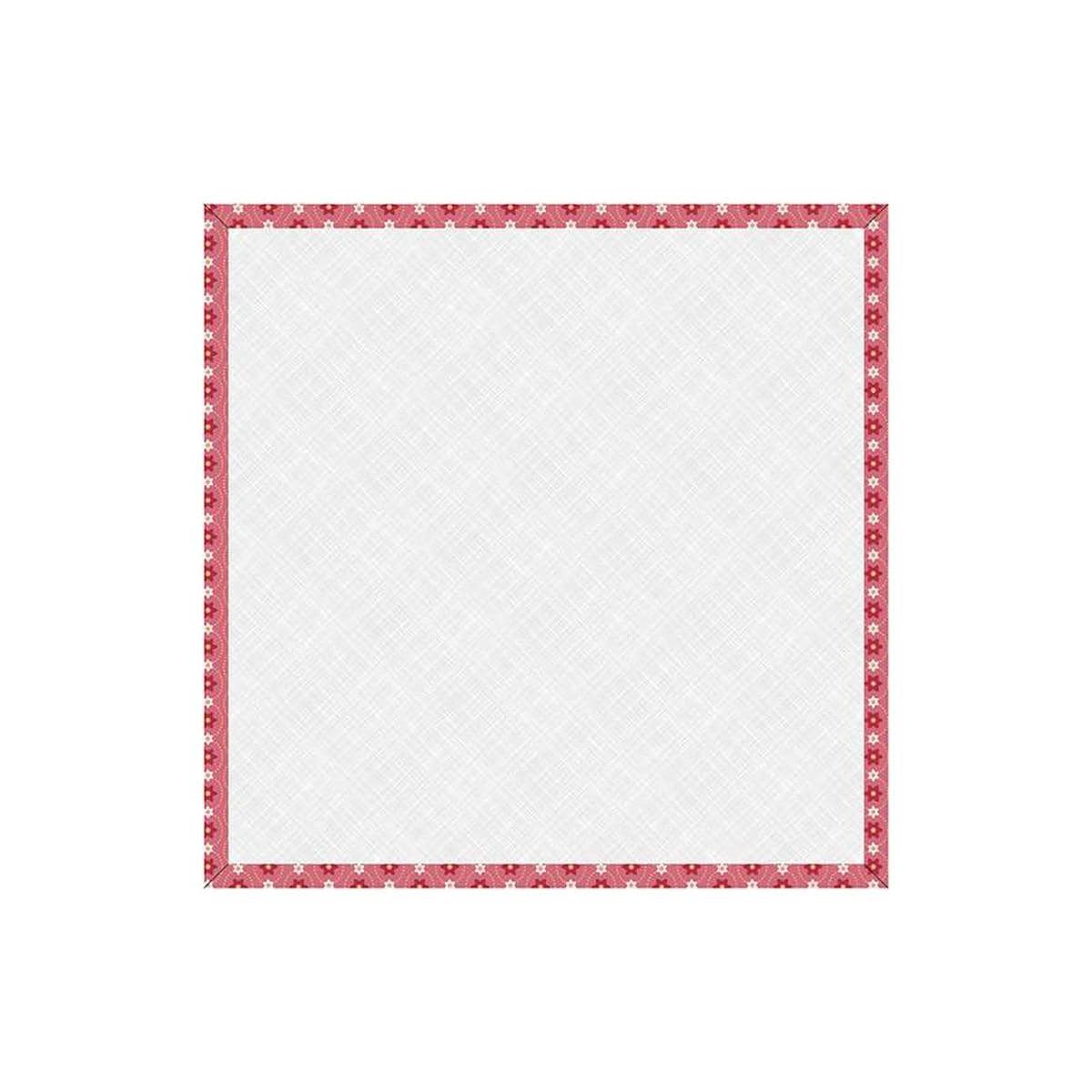 Image of the Lori Holt 14" Design Board Americana Tea Rose for Riley Blake Designs. Features a coral border on a design board. 
Cute Little Fabric Shop