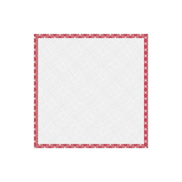 Image of the Lori Holt 14" Design Board Americana Tea Rose for Riley Blake Designs. Features a coral border on a design board. 
Cute Little Fabric Shop