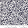 Image of the Summertime Bloom Cream Navy quilting cotton fabric by Moda Fabrics. Features flowers on a blue background. Cute Little Fabric Shop