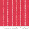 Image of the Summertime Stripes Red quilting cotton fabric by Moda Fabrics. Features stripes on a red background. Cute Little Fabric Shop