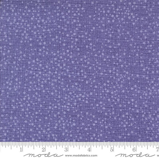 Dotty Thatched Dots Periwinkle quilting cotton fabrics by Robin Pickens for Moda Fabrics. Features lines and dots on a purple background. Cute Little Fabric Shop