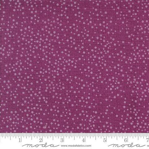 Dotty Thatched Dots Dahlia quilting cotton fabrics by Robin Pickens for Moda Fabrics. Features lines and dots on a pink background. Cute Little Fabric Shop