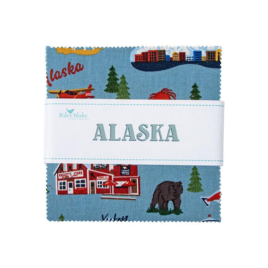 Alaska Charm Pack 5" Stacker Bundle - Riley Blake Designs - 42-Piece Precut - National Parks - Quilting Cotton - Licensed Product