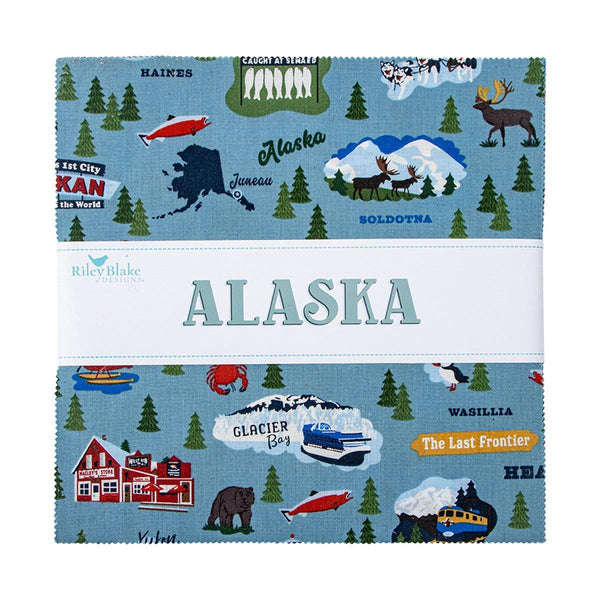 SALE Alaska Layer Cake 10" Stacker Bundle - Riley Blake Designs - 42 piece Precut Pre cut - Quilting Cotton Fabric - Licensed Product