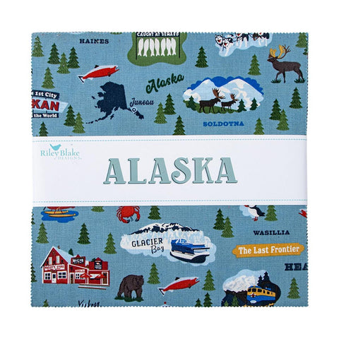 SALE Alaska Layer Cake 10" Stacker Bundle - Riley Blake Designs - 42 piece Precut Pre cut - Quilting Cotton Fabric - Licensed Product