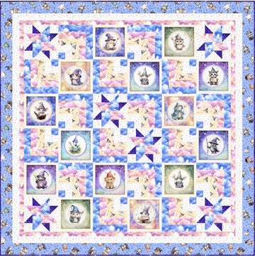 DEAL Sky Full of Magic Digital QUILT Top - Sue Harvey Quilt Design - Lil Wizards - QT Fabrics - Quilting Cotton