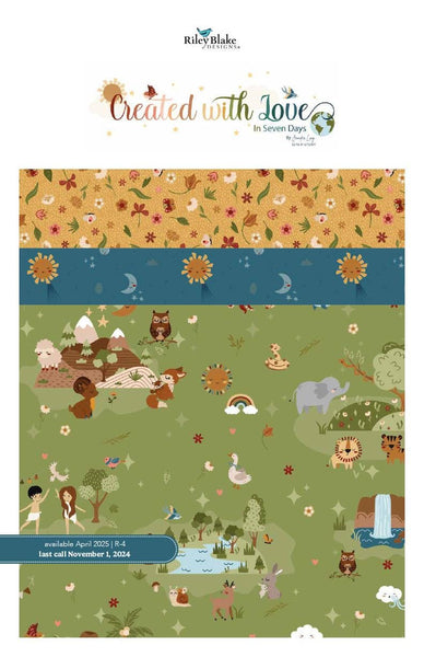 Created With Love 2.5 Inch Rolie Polie Jelly Roll 40 pieces - Riley Blake Designs - Precut Pre cut Bundle - Animals - Cotton Fabric