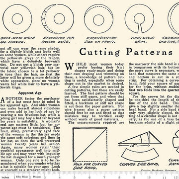 Image of the Costume Maker's Act II Hat How to Text Cream quilting cotton fabric. Features rulers on a cream background. Cute Little Fabric Shop